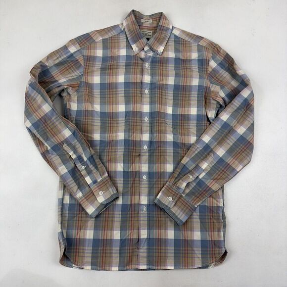 J.Crew SLIM Fit Multicolor Plaid Button Up Shirt 100% Cotton Shirting Size S L/S - Picture 2 of 11